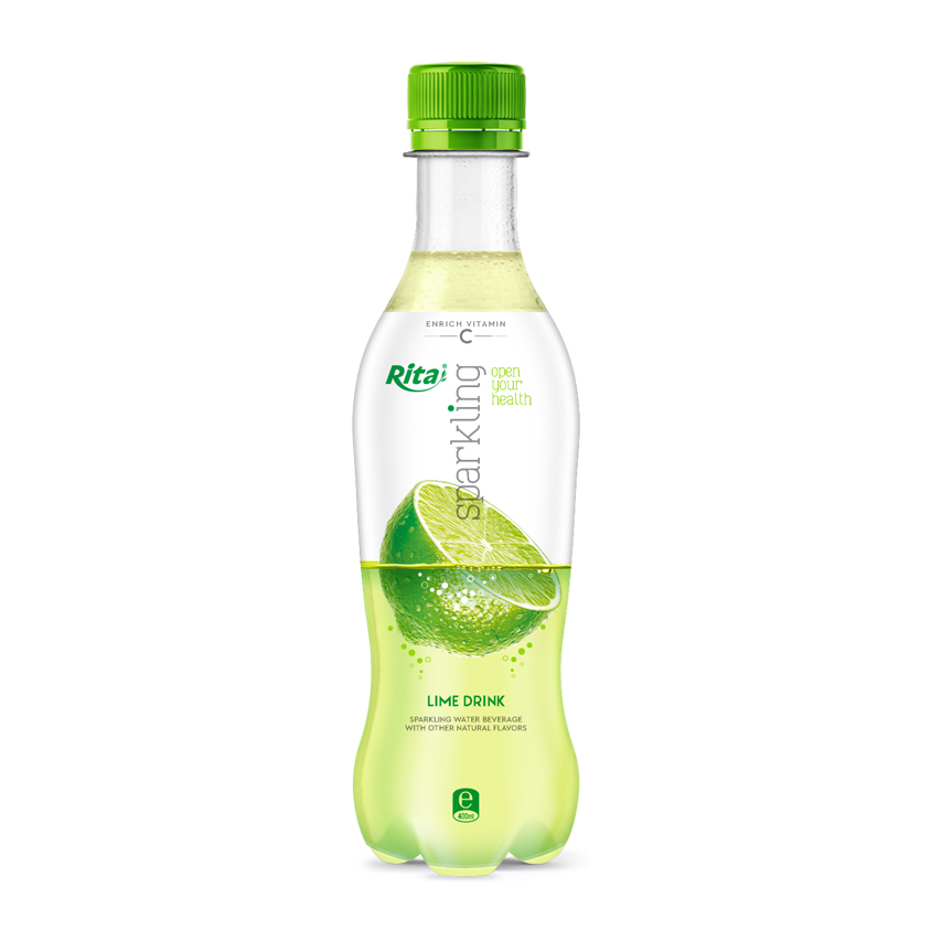 400ml Pet Bottle Sparkling Lime Flavor Water Drink